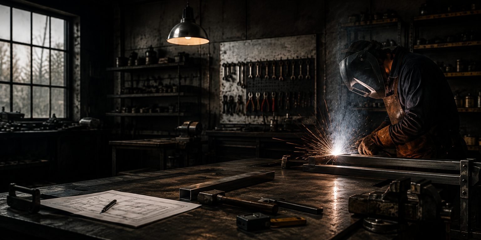 Artisan soudeur dans l’atelier Bouchnak